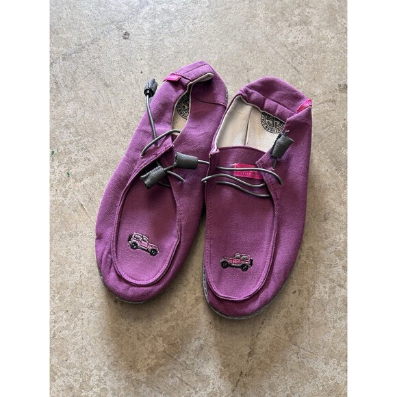 Simply Southern Purple Jeep Slip On Flat ‘hey Dude’ Style Loafer Shoes Womens 9 - Picture 1 of 6